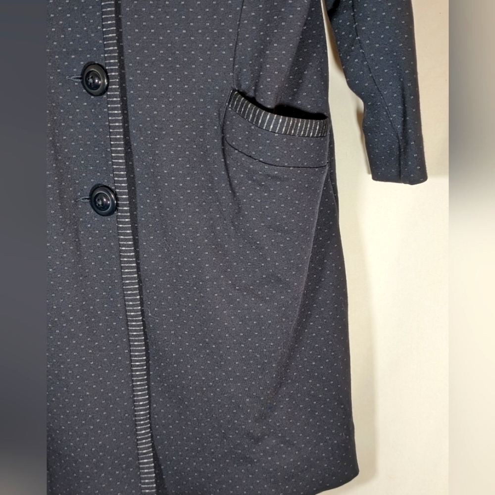 Cabi Carriage Jacket Style# 5658 Navy Blue Button Up Long Line Size Small - Picture 3 of 9
